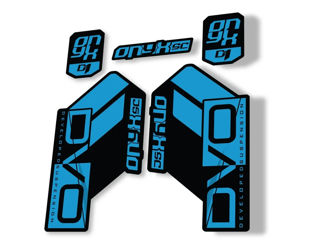 DVO Onyx SC D1 2019 Fork Suspension Sticker Factory Decal Adhesive Blue - 1