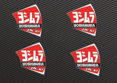 Yoshimura NEW Exhaust Muffler Decal RS-4D Replacement End Cap Sticker 4X Pack - 1