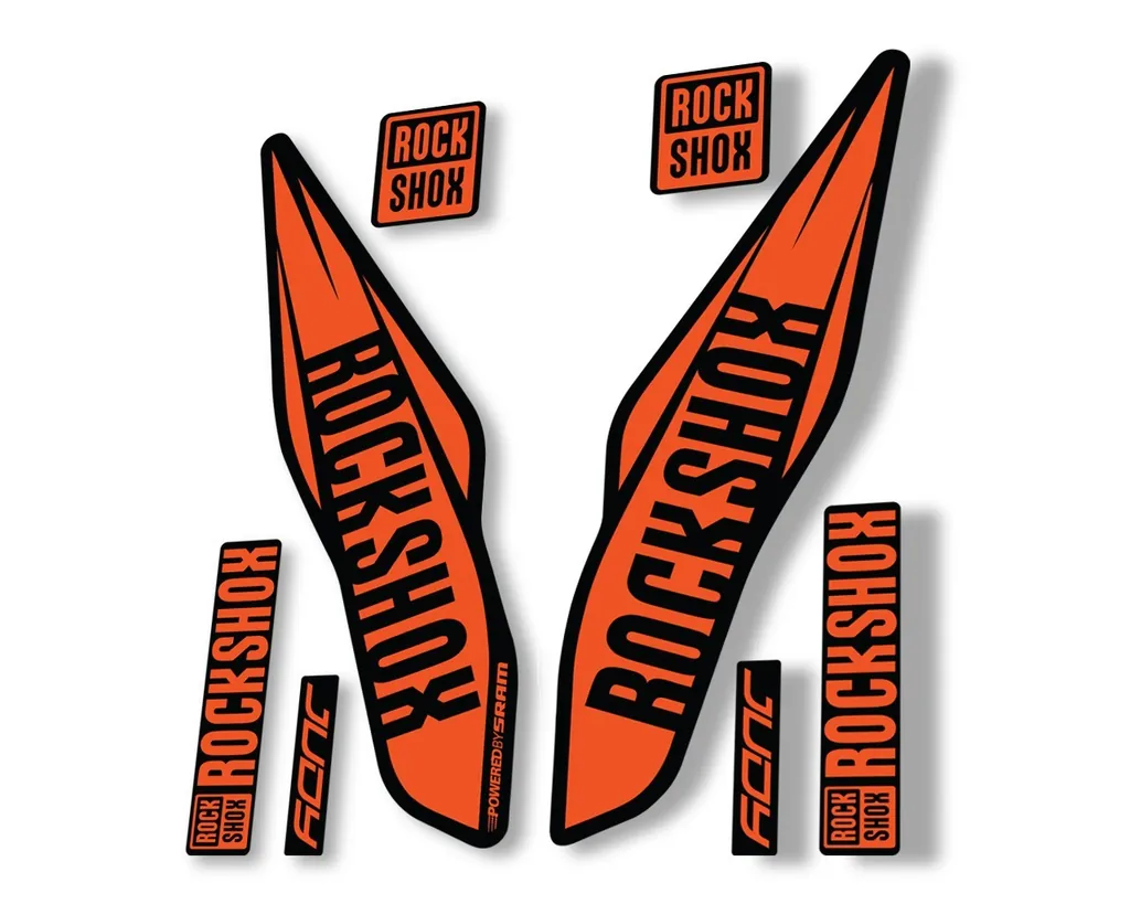 Rock Shox Judy 2017 Fork Decal Bike Cycling Sticker Adhesive Orange - 1
