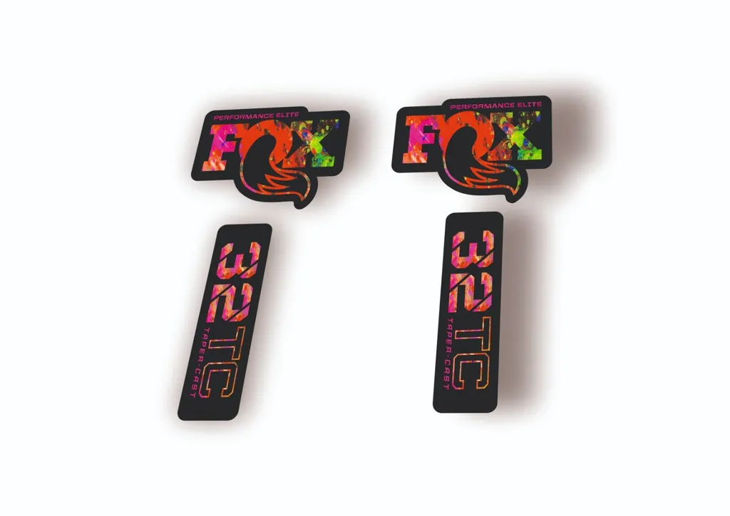 FOX 32 Taper Cast Elite 2024 Fork Suspension Factory Decal Sticker Oil Slick - 1