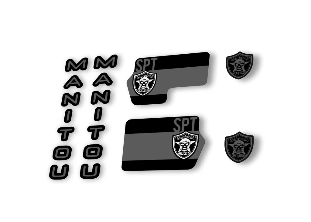 Manitou Circus Sport 2020 Fork Suspension Decal Kit Sticker Set Gray - 1