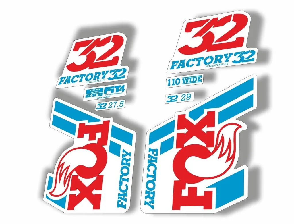 FOX 32 Float 2018-19 Forks Suspension Factory Decal Sticker Adhesive Red Blue - 1