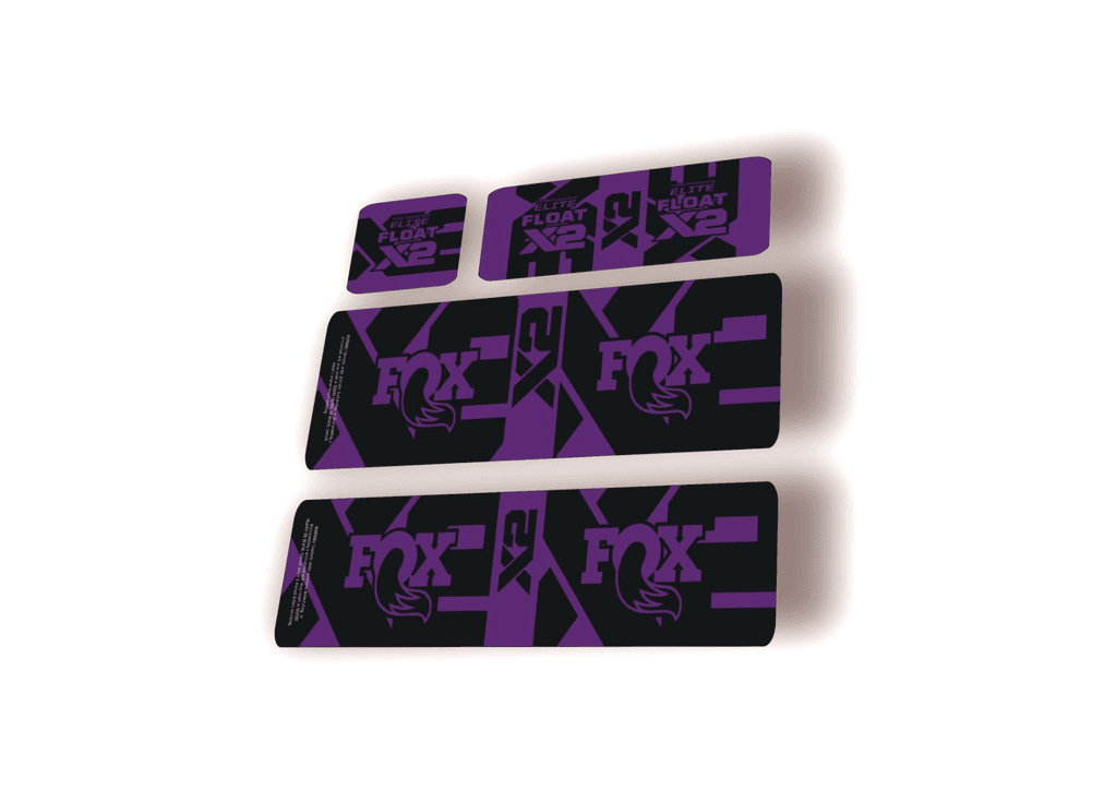 FOX Float X2 Elite 2026 Rear Shock Decal Sticker Kit Adhesive Purple - 1
