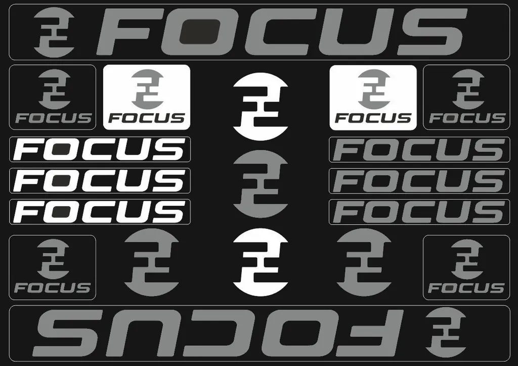 Bicycle Vinyl Frame Stickers – Compatible with FOCUS Bikes – Gray - 1