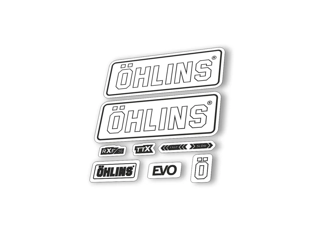 Ohlins RXF36 EVO 2018 Rear Shock Decal Mountain Bike Cycling Sticker White - 1