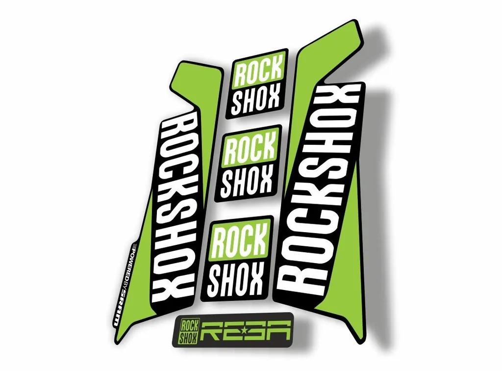 Rock Shox REBA 2016 Fork Decal Mountain Bike Cycling Sticker Adhesive Green - 1