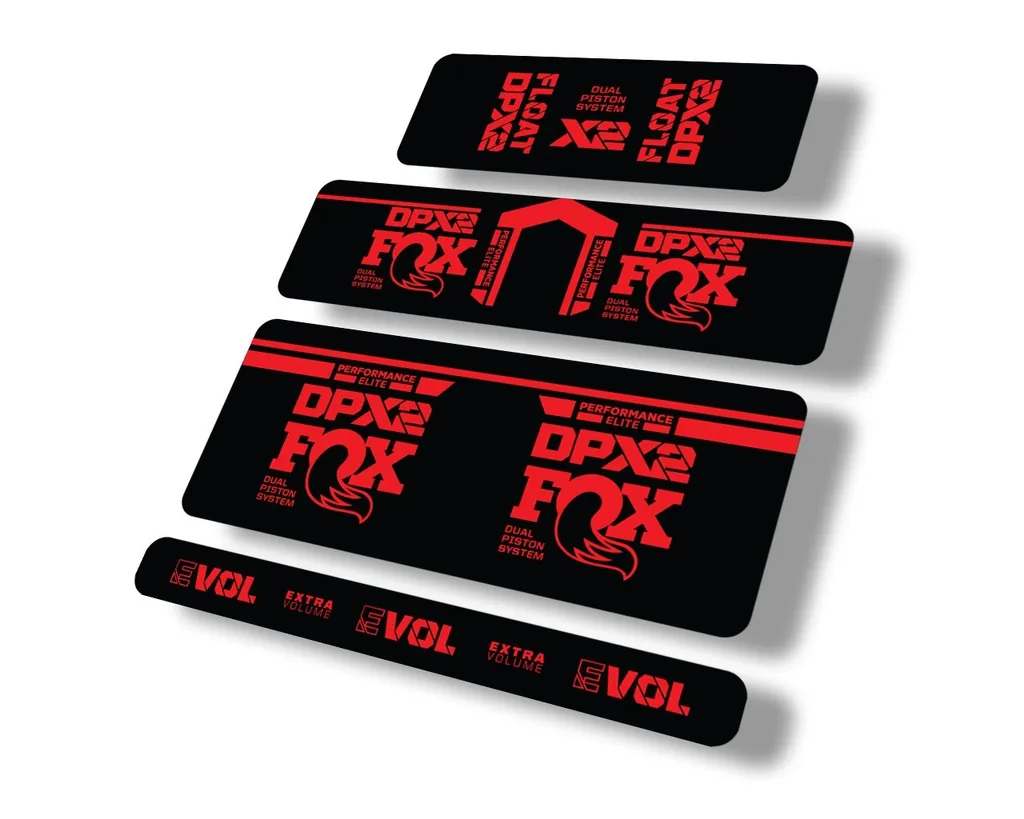 FOX Float DPX2 Performance Elite 2021 Rear Shock Suspension Sticker Decal Red - 1