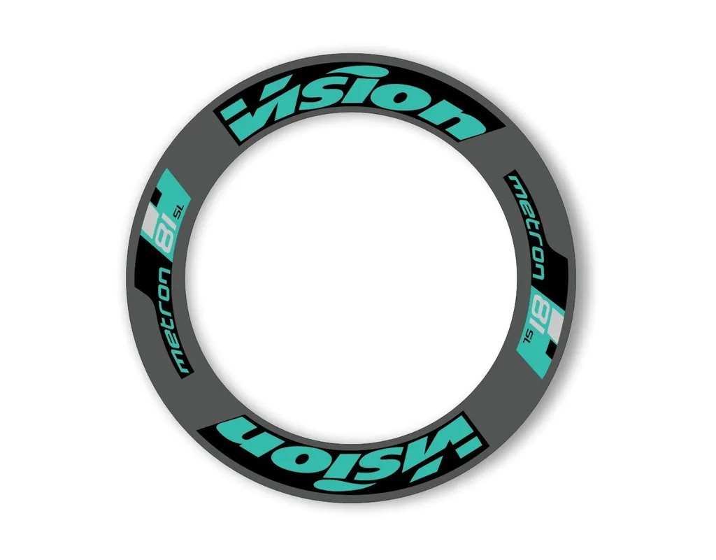 Vision Metron 2019 M81 81 88 Road Bike Wheel Decal Sticker Adhesive Set Dolphin - 1