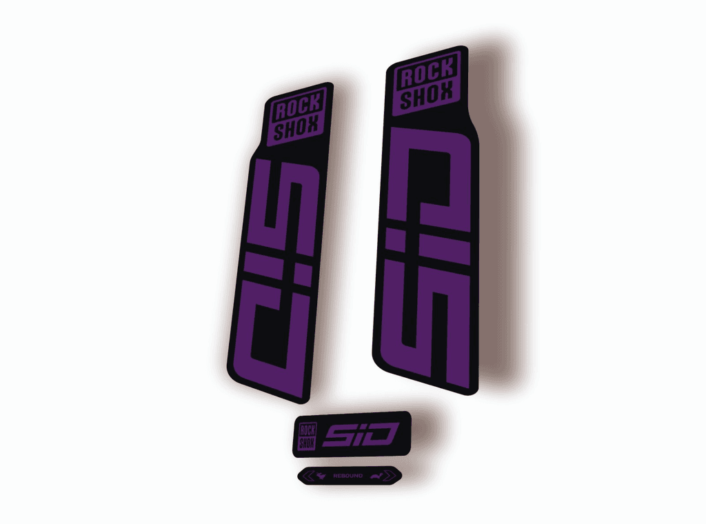 Rock Shox SID 2024 Fork Decal Mountain Bike Cycling Sticker Kit Purple - 1