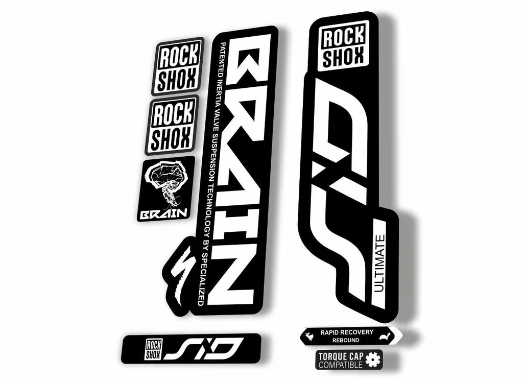 Rock Shox SID Brain ULTIMATE 2020 Mountain Bike Cycling Decal Sticker White - 1