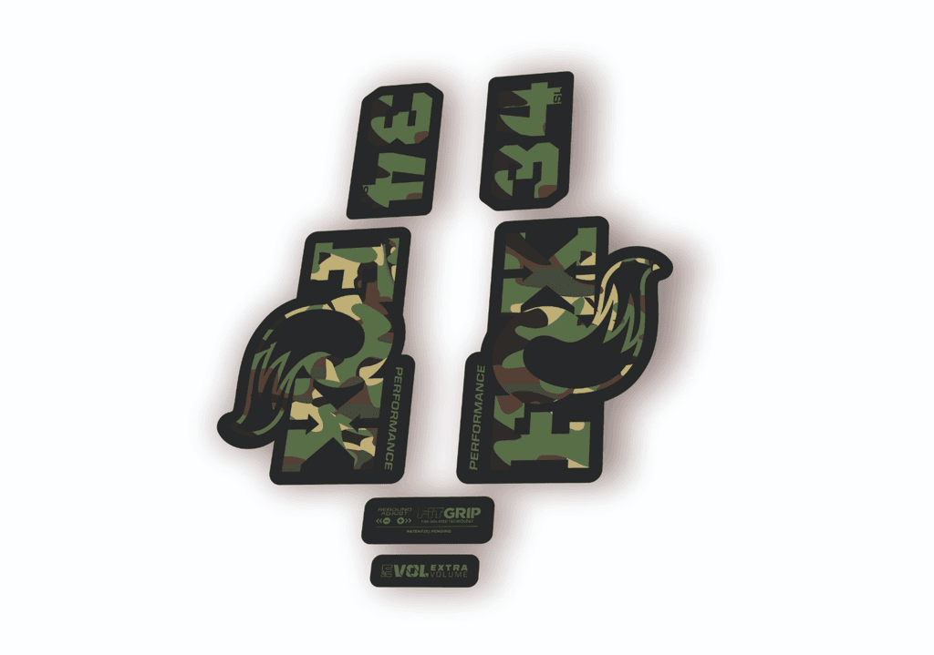 FOX 34 SL Performance 2026 Fork Factory Decal Sticker Adhesive Camo - 1