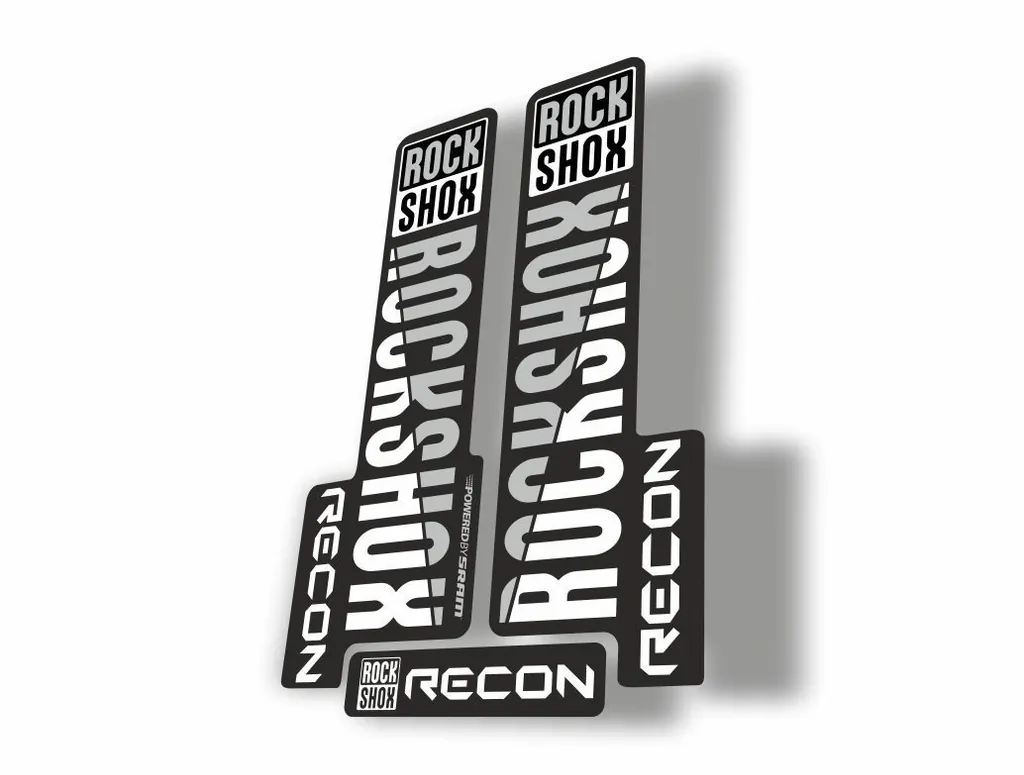 Rock Shox RECON 2018 Mountain Bike Cycling Decal Kit Sticker Adhesive White - 1