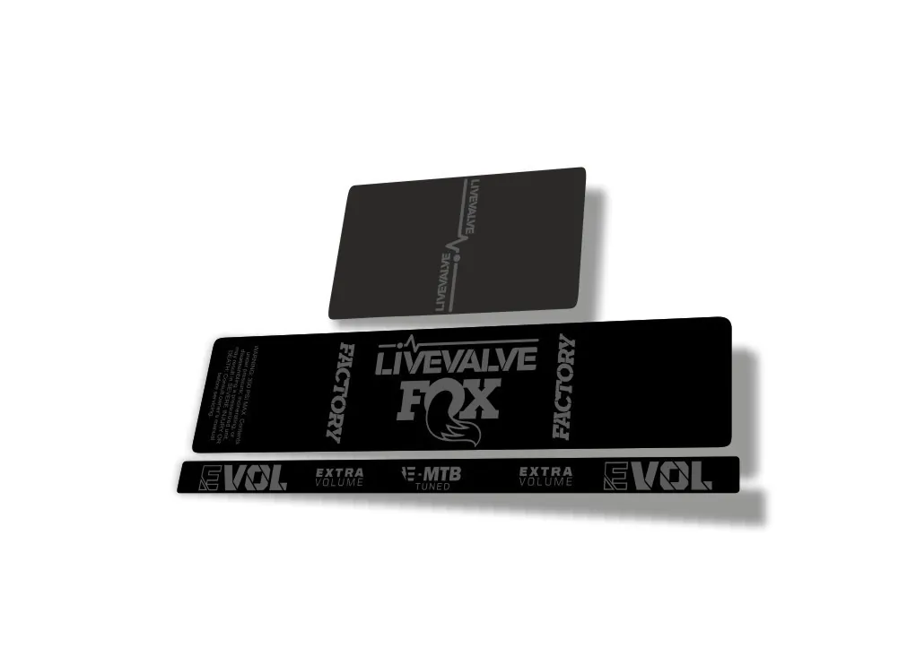 Fox 2022 Live Valve MTB Rear Shock Suspension Sticker Decal Gray - 1