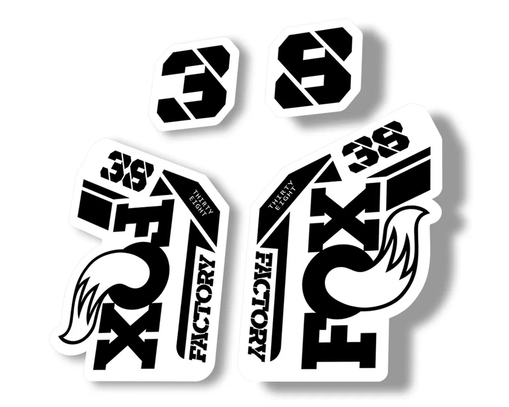 FOX 38 2021 Factory Forks Suspension Decals Sticker Set Adhesive Black - 1