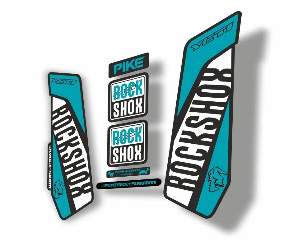 Rock Shox Pike 2016 Mountain Bike Cycling Decal Kit Sticker Adhesive Yeti Custom - 1
