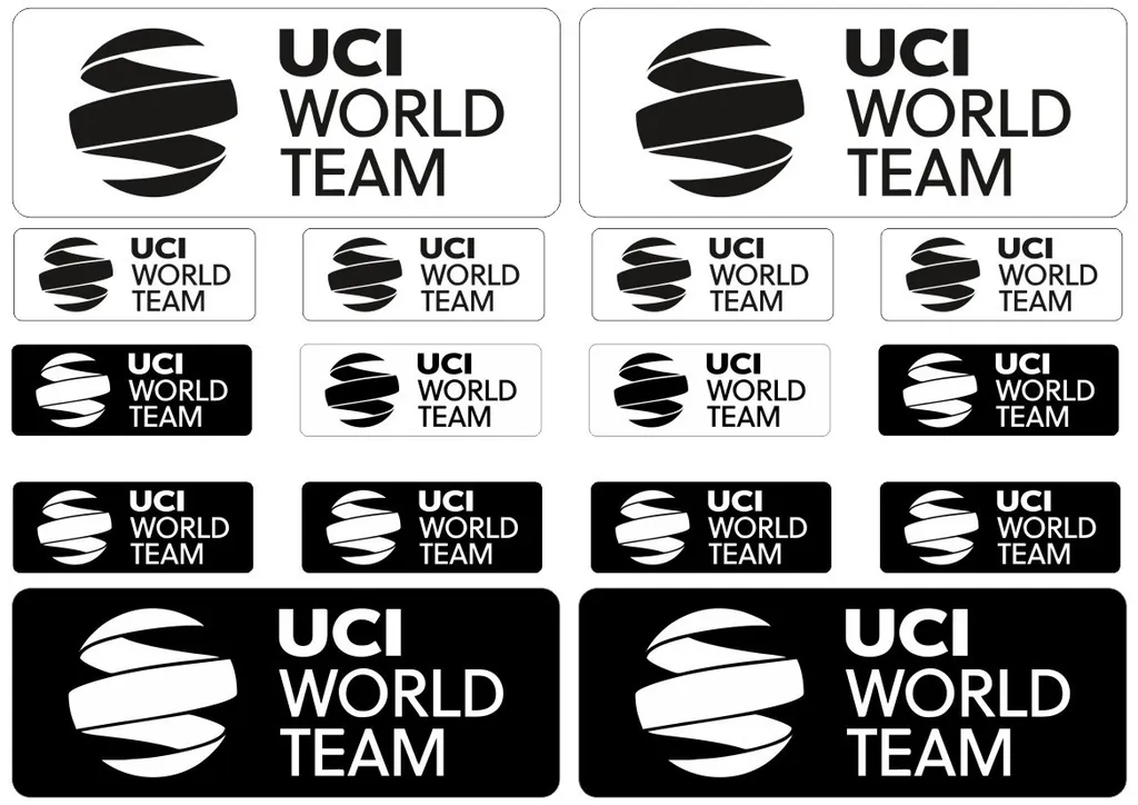 UCI World Team Custom Stickers For MTB Road Bike Frame Decals Adhesive 16 Pcs - 1