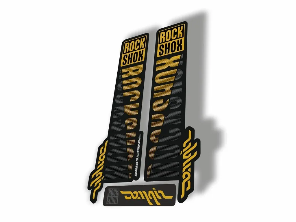 Rock Shox DOMAIN 2018 Fork Decal Mountain Bike Cycling Sticker Gold Gray - 1