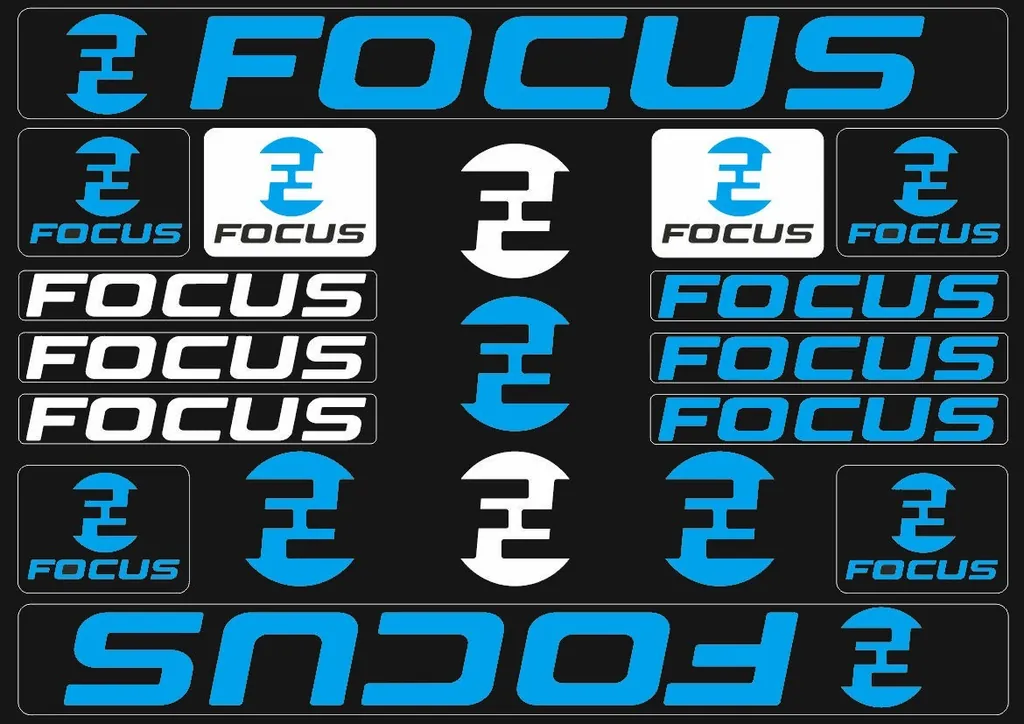 Bicycle Vinyl Frame Stickers – Compatible with FOCUS Bikes – Blue - 1