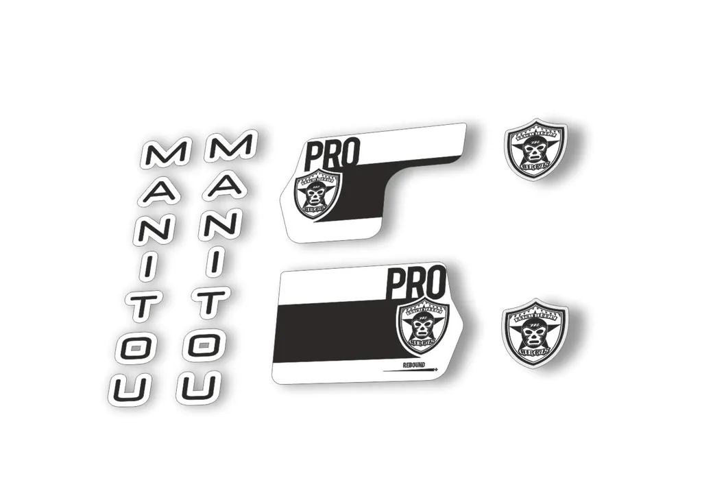 Manitou Circus Pro 2020 Fork Suspension Decal Kit Sticker Set Black - 1