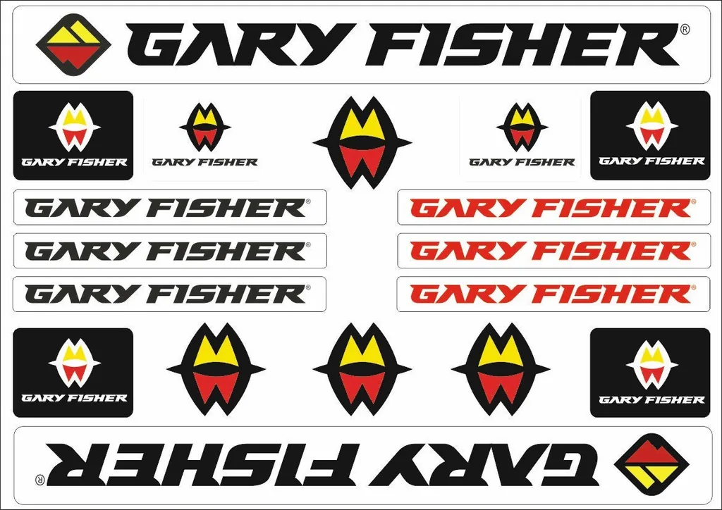 Bicycle Vinyl Frame Stickers – Compatible with GARY FISHER Bikes – Black - 1