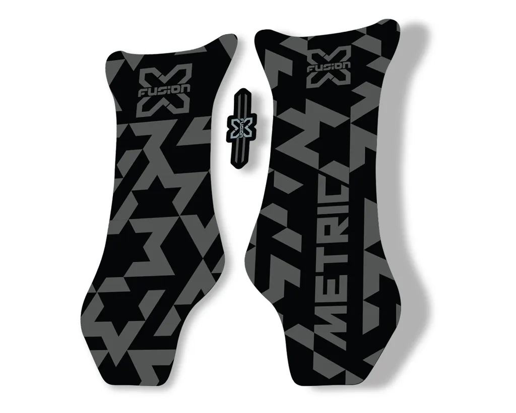 X Fusion Metric 2018 Front Shock Suspension Sticker Factory Decal Gray - 1