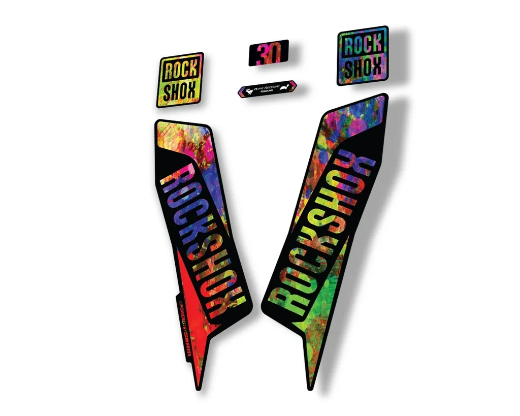 Rock Shox TK 30 2021 Fork Decals Suspension Sticker Adhesive Oil Slick - 1