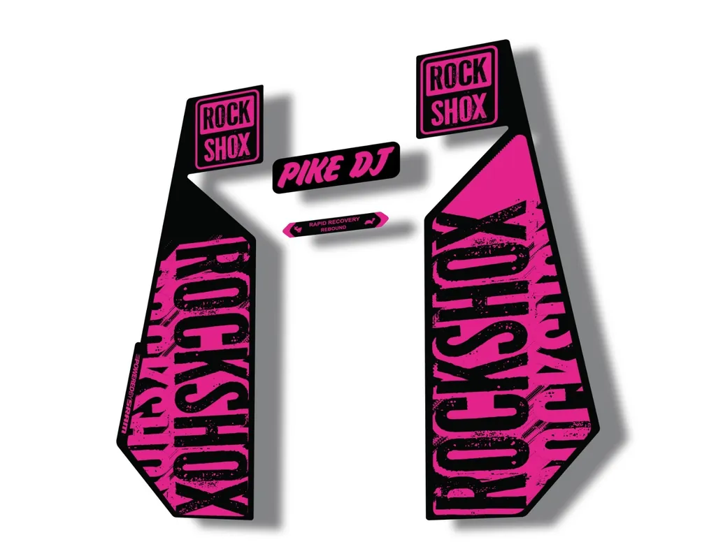 Rock Shox PIKE DJ 2017 Fork Decal Mountain Bike Cycling Sticker Adhesive Pink - 1