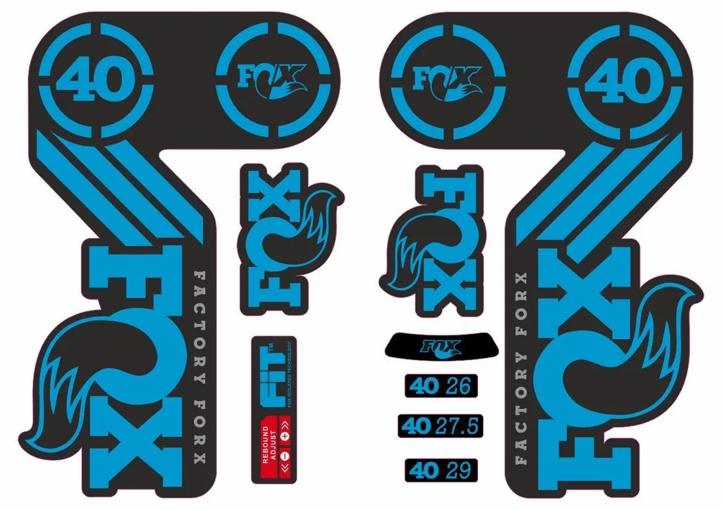 FOX 40 Heritage 2015 Fork Suspension Factory Decal Sticker Adhesive Blue - 1
