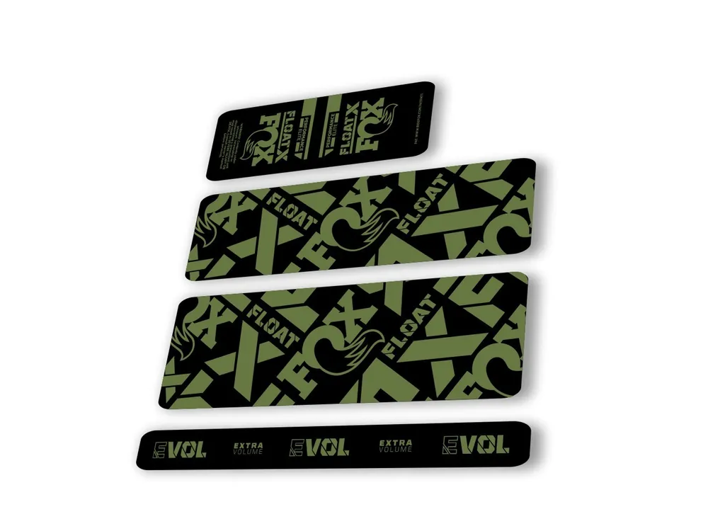Fox 2022 Float X Performance Elite Rear Shock Suspension Sticker Decal Olive - 1