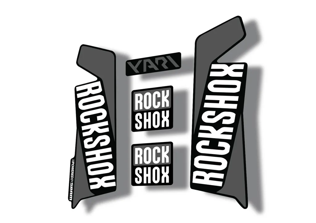 Rock Shox YARI 2017 Fork Decal Mountain Bike Cycling Sticker Adhesive Gray - 1