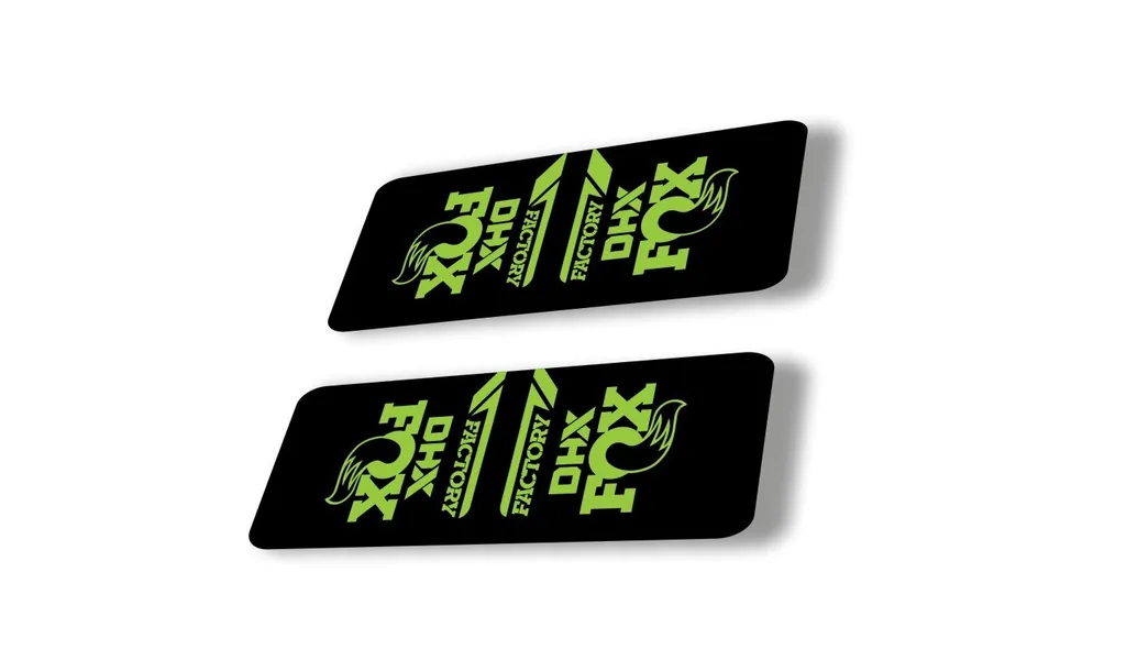 FOX DHX 2022 Factory Rear Shock Suspension Sticker Decal Adhesive Green - 1