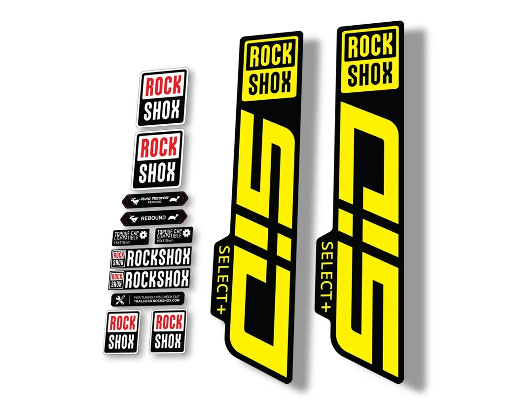 Rock Shox SID 2021 Select + (Plus) Mountain Bike Cycling Decal Sticker Yellow - 1