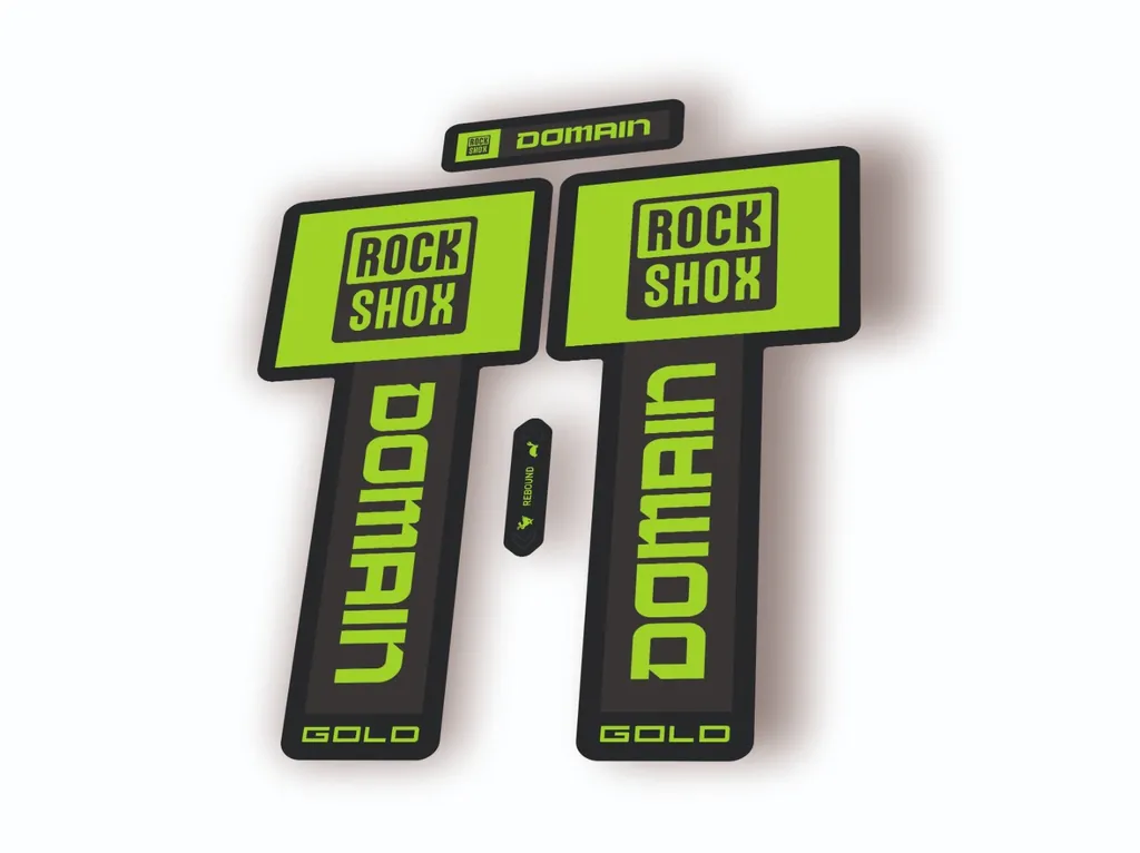 Rock Shox Domain Gold 2025 Fork Decal Mountain Bike Cycling Sticker Green - 1