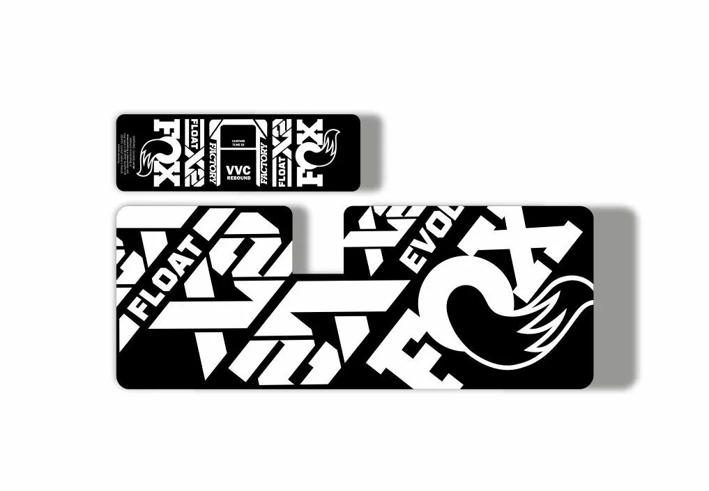 FOX Float X2 2021 MTB Rear Shock Suspension Sticker Adhesive Decal Kit White - 1