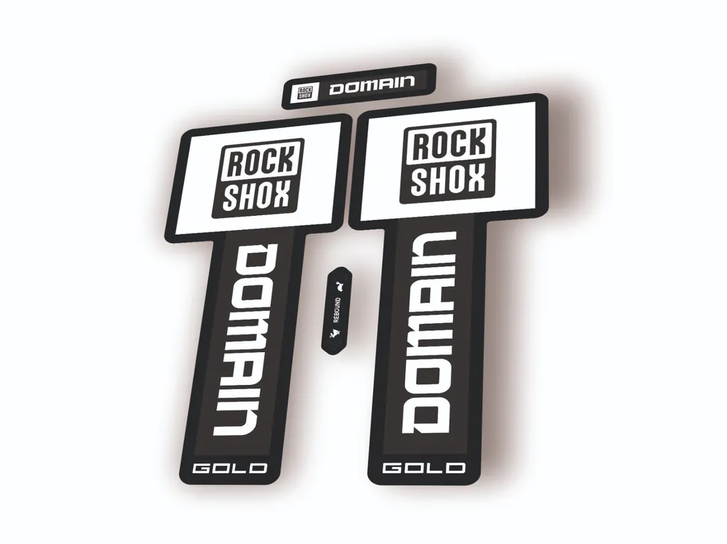 Rock Shox Domain Gold 2025 Fork Decal Mountain Bike Cycling Sticker White - 1