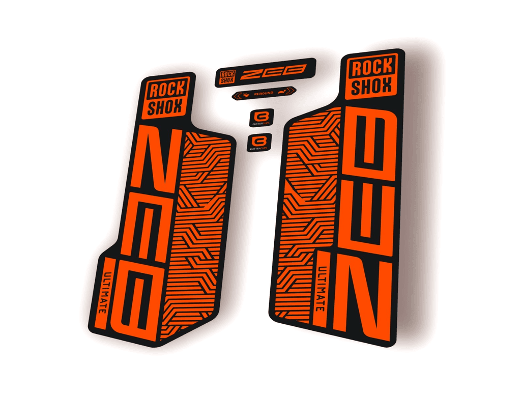 Rock Shox ZEB ULTIMATE 2024 Flight Attendant Bike Cycling Decal Sticker Orange - 1
