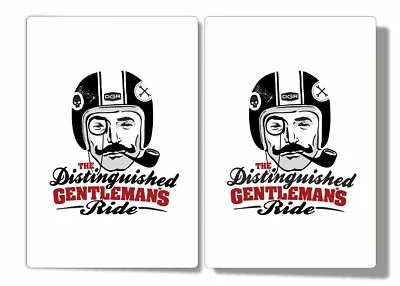 Distinguished Gentlemans Ride Upper Fork Decal Stickers Set Adhesive White - 1