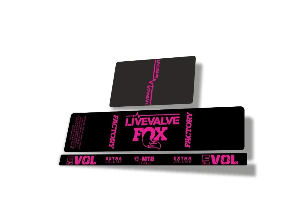 Fox 2022 Live Valve MTB Rear Shock Suspension Sticker Decal Pink - 1