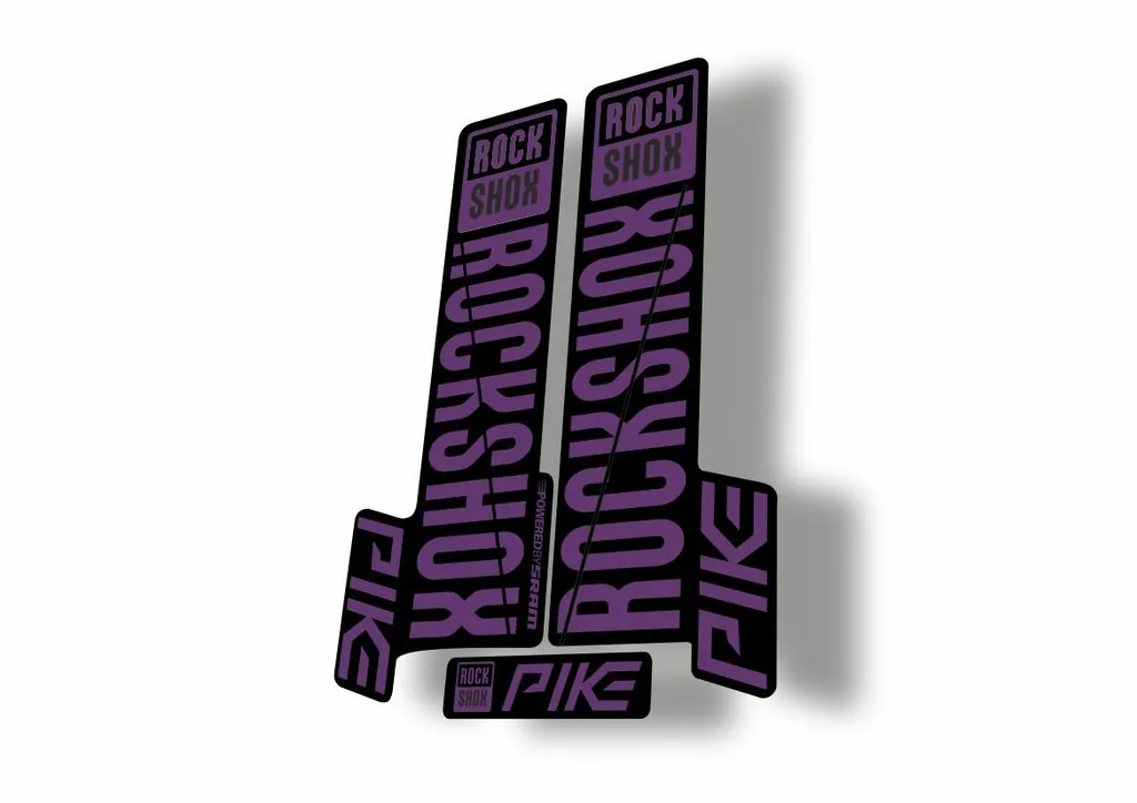 Rock Shox Pike 2018 Mountain Bike Cycling Decal Kit Sticker Adhesive Purple - 1
