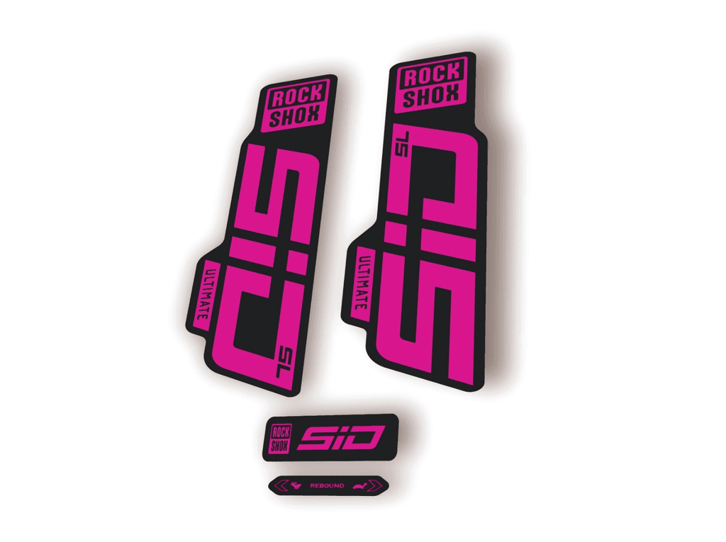 Rock Shox SID SL Ultimate 2024 Fork Decal MTB Cycling Sticker Kit Pink - 1