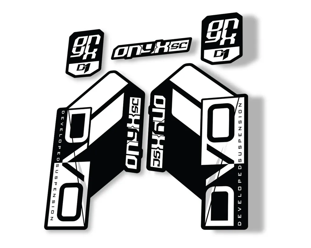 DVO Onyx SC D1 2019 Fork Suspension Sticker Factory Decal Adhesive White - 1