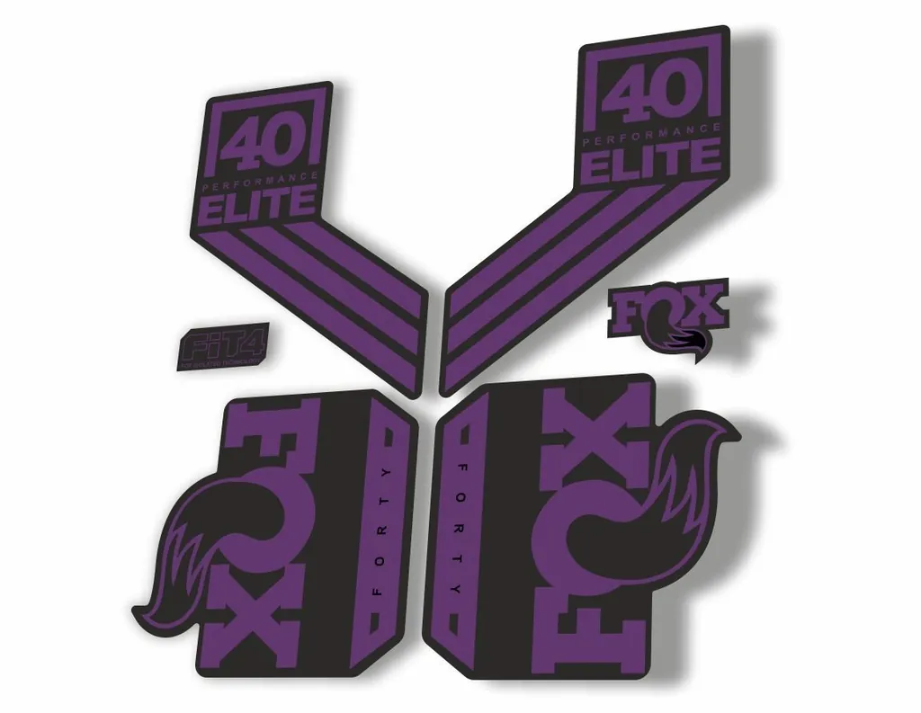 FOX 40 Elite Performance 2017-18 Fork Suspension Factory Decal Sticker Purple - 1