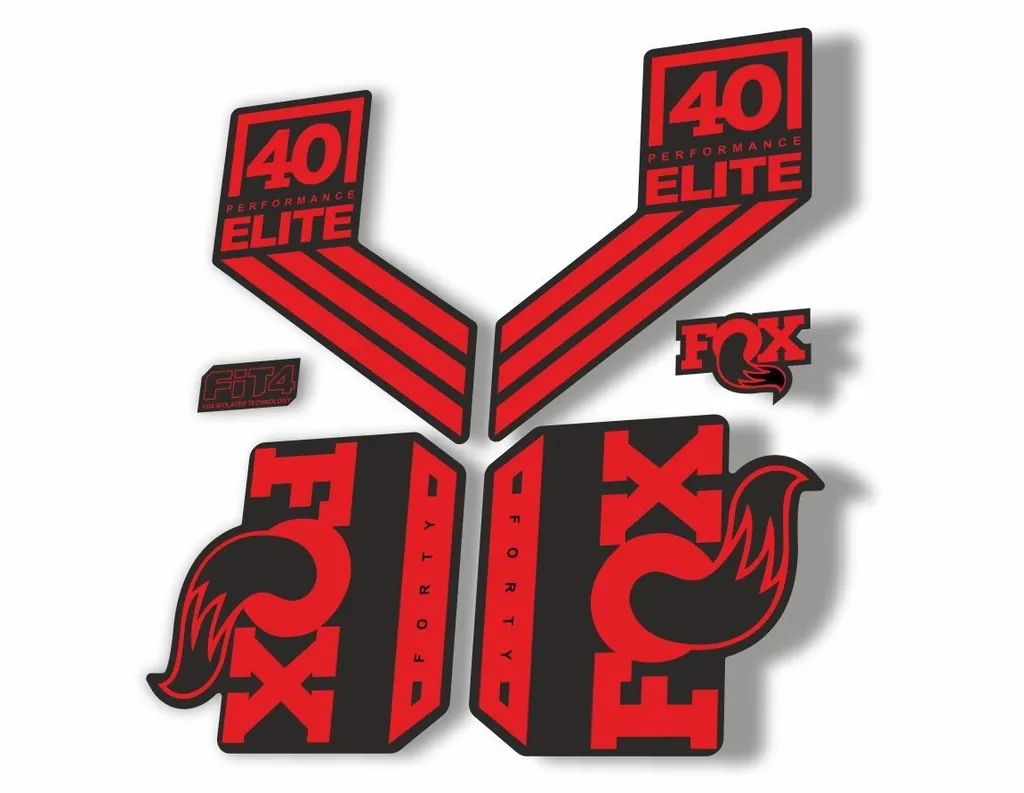 FOX 40 Elite Performance 2017-18 Fork Suspension Factory Decal Sticker Red - 1