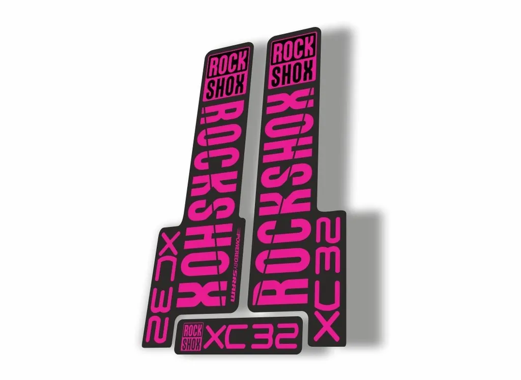 Rock Shox XC32 2018 Fork Decal Mountain Bike Cycling Sticker Adhesive Pink - 1