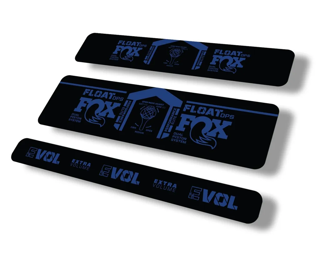 FOX Float DPS 2021 Performance Elite Rear Shock Sticker Decal Dark Blue - 1