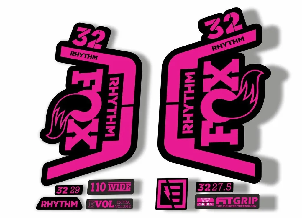 FOX 32 Rhythm 2019 Forks Suspension Factory Decal Sticker Adhesive Pink - 1