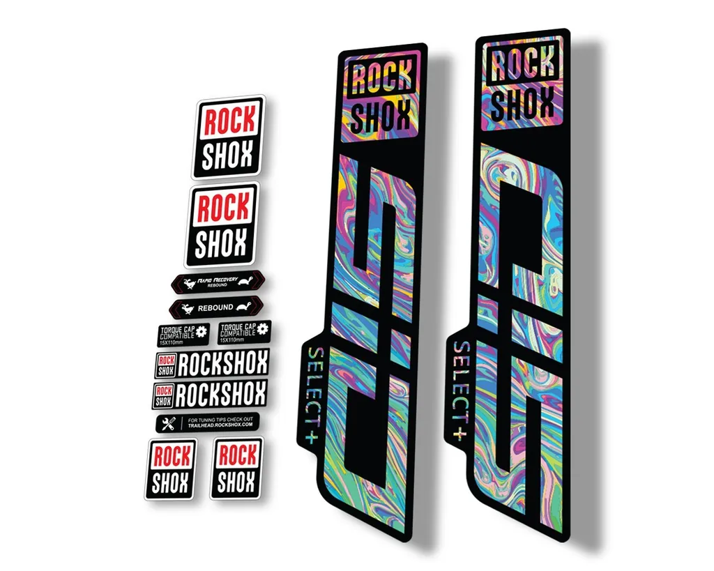 Rock Shox SID 2021 Select+ (Plus) Mountain Bike Cycling Decal Sticker Oil Slick1 - 1