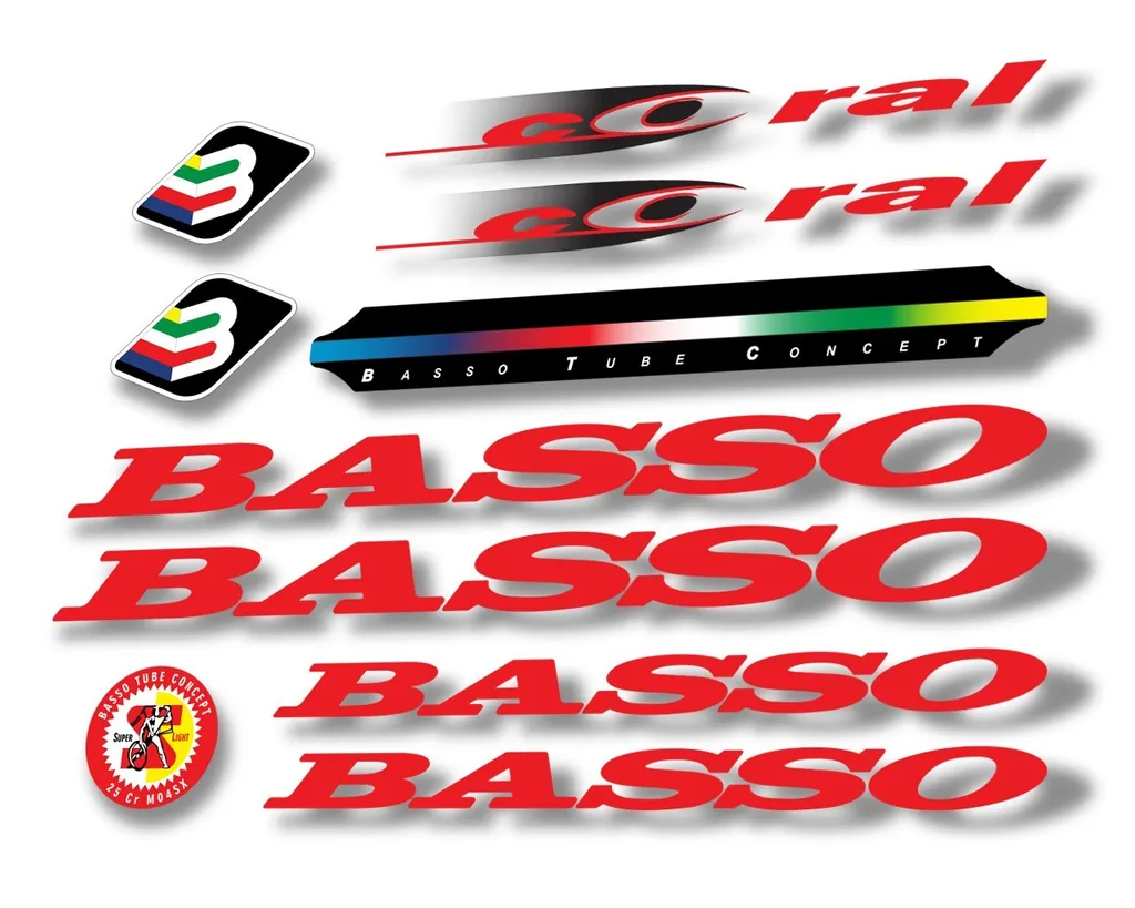 Basso Coral Frame Sticker Factory Adhesive Aufkleber Decal Red - 1
