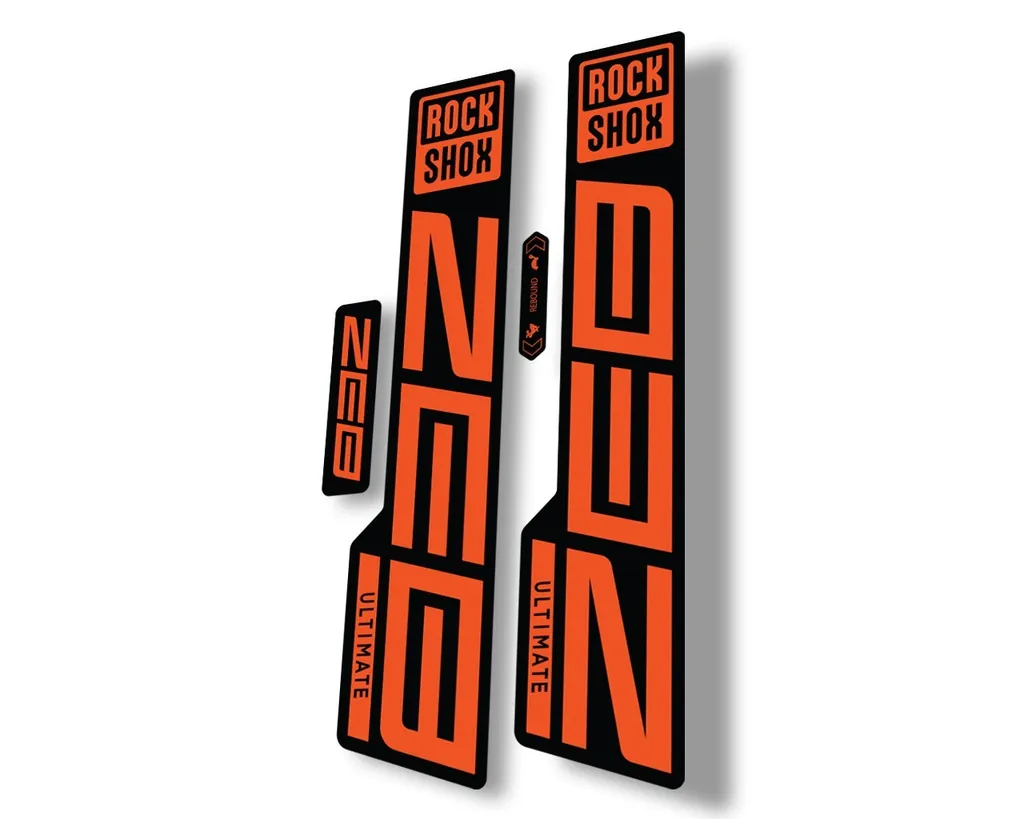 Rock Shox ZEB 2021 ULTIMATE Mountain Bike Cycling Decal Sticker Adhesive Orange - 1