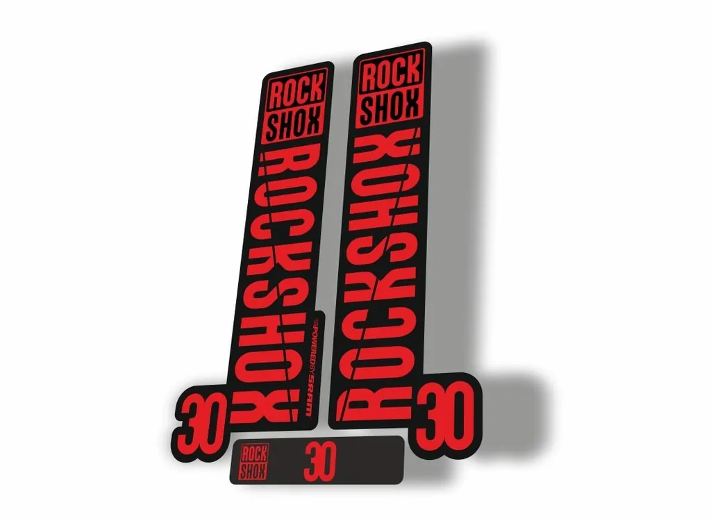 Rock Shox 30 2018 Fork Decal Mountain Bike Cycling Sticker Adhesive Red - 1